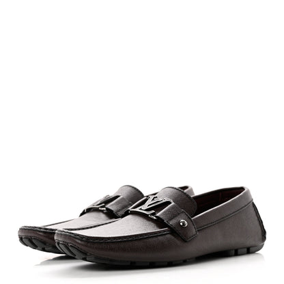 Louis Vuitton Taiga Monte Carlo Moccasin Loafers 8.5 Grizzli 3 of 9