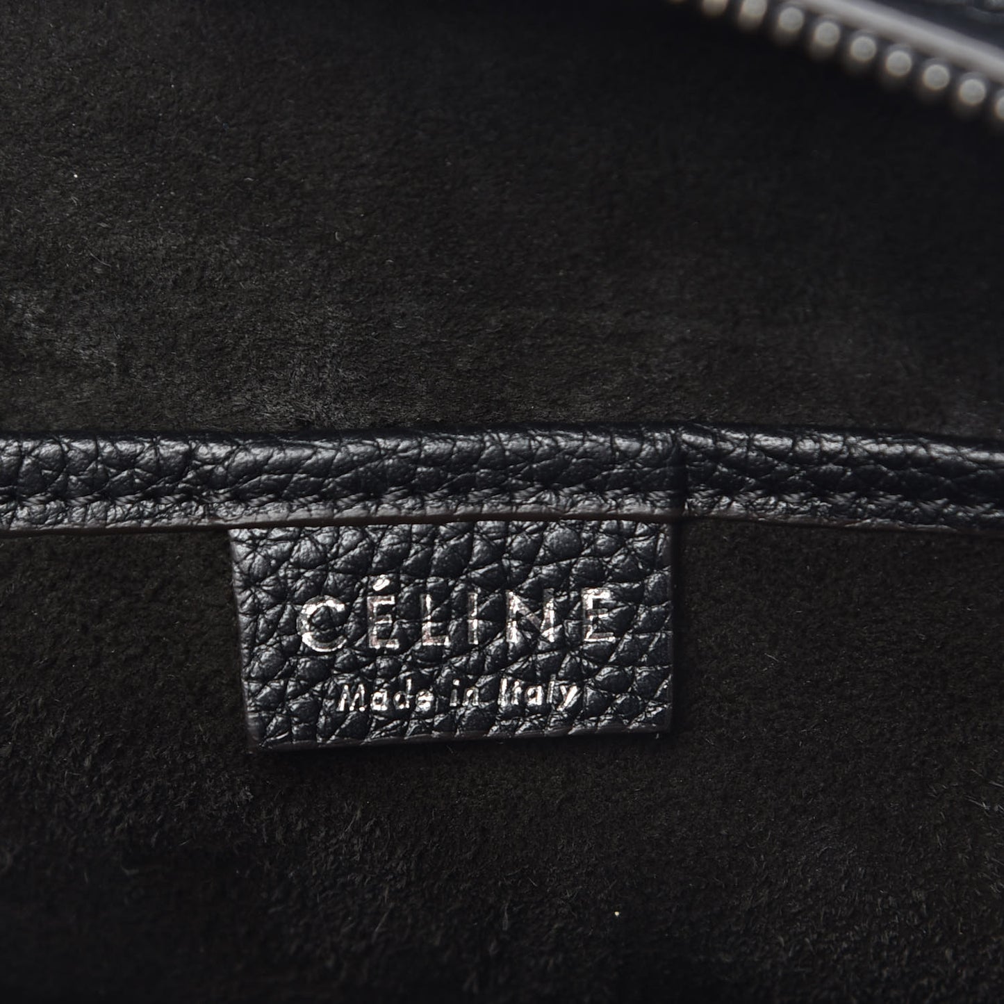 Drummed Calfskin Nano Luggage Black