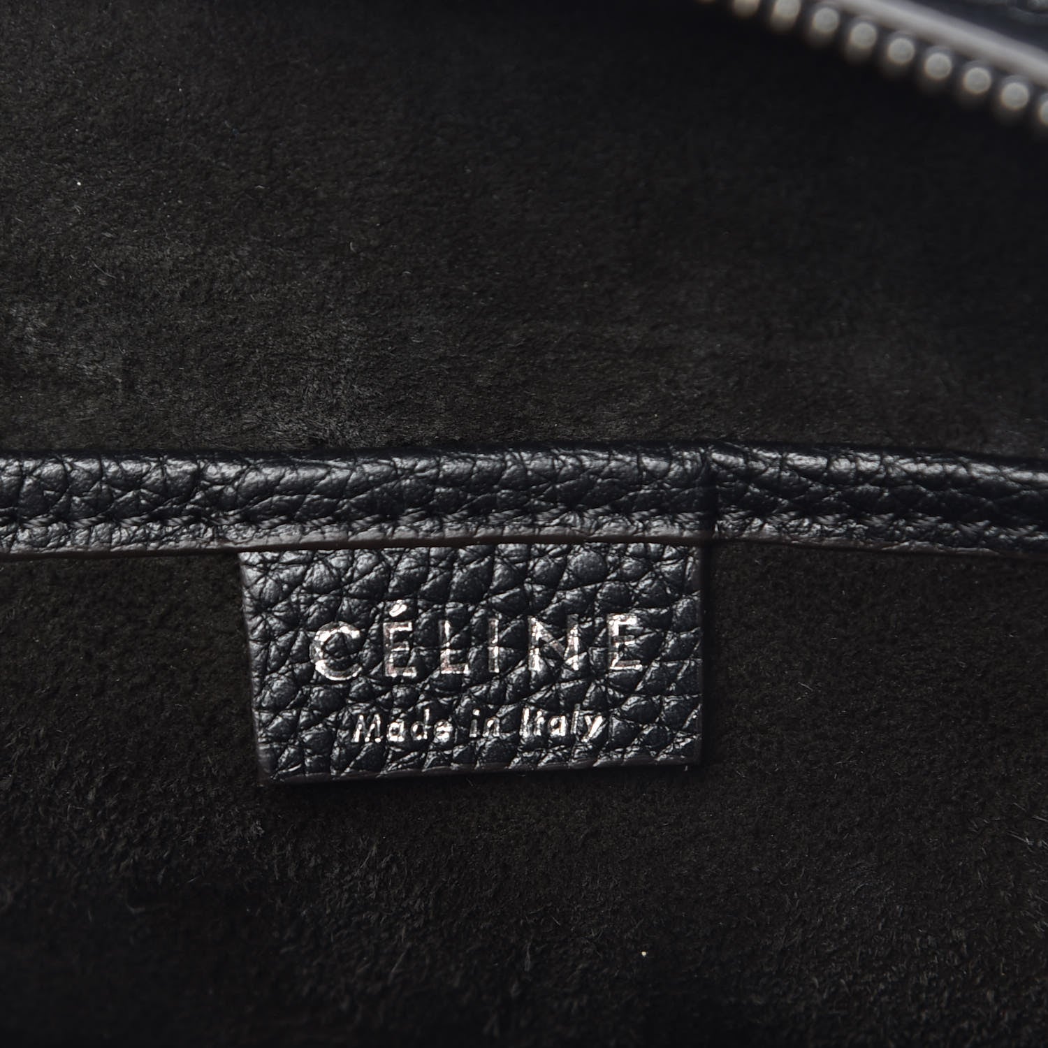 Celine Drummed Calfskin Nano Luggage Black 7 of 10
