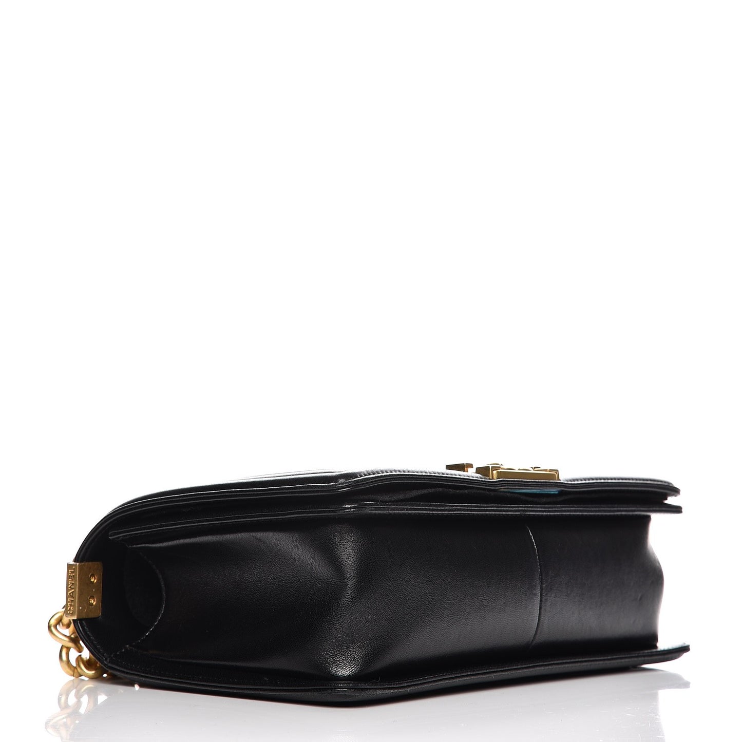 Lambskin Quilted Medium Boy Flap Black