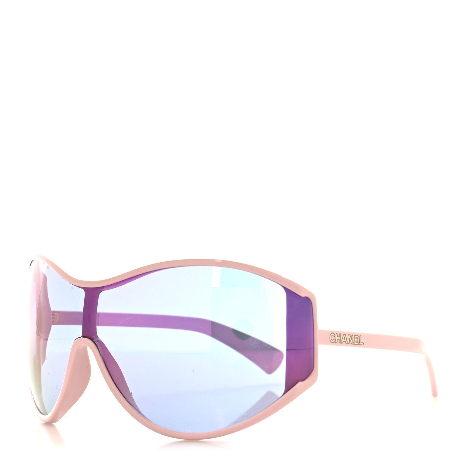 Chanel Acetate Mirror Shield Sunglasses 71475 Pink 1 of 7