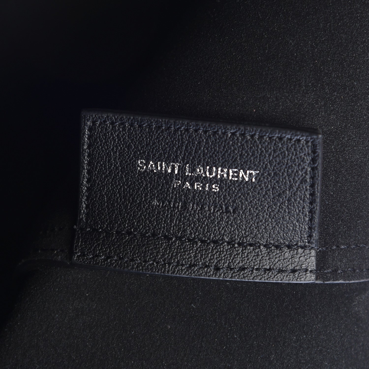 Saint Laurent Calfskin Large Fringe Shopping Tote Black 9 of 11