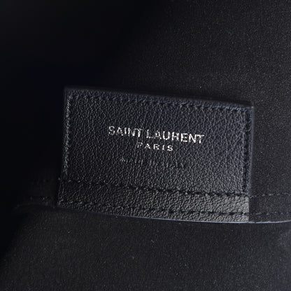 Saint Laurent Calfskin Large Fringe Shopping Tote Black 9 of 11