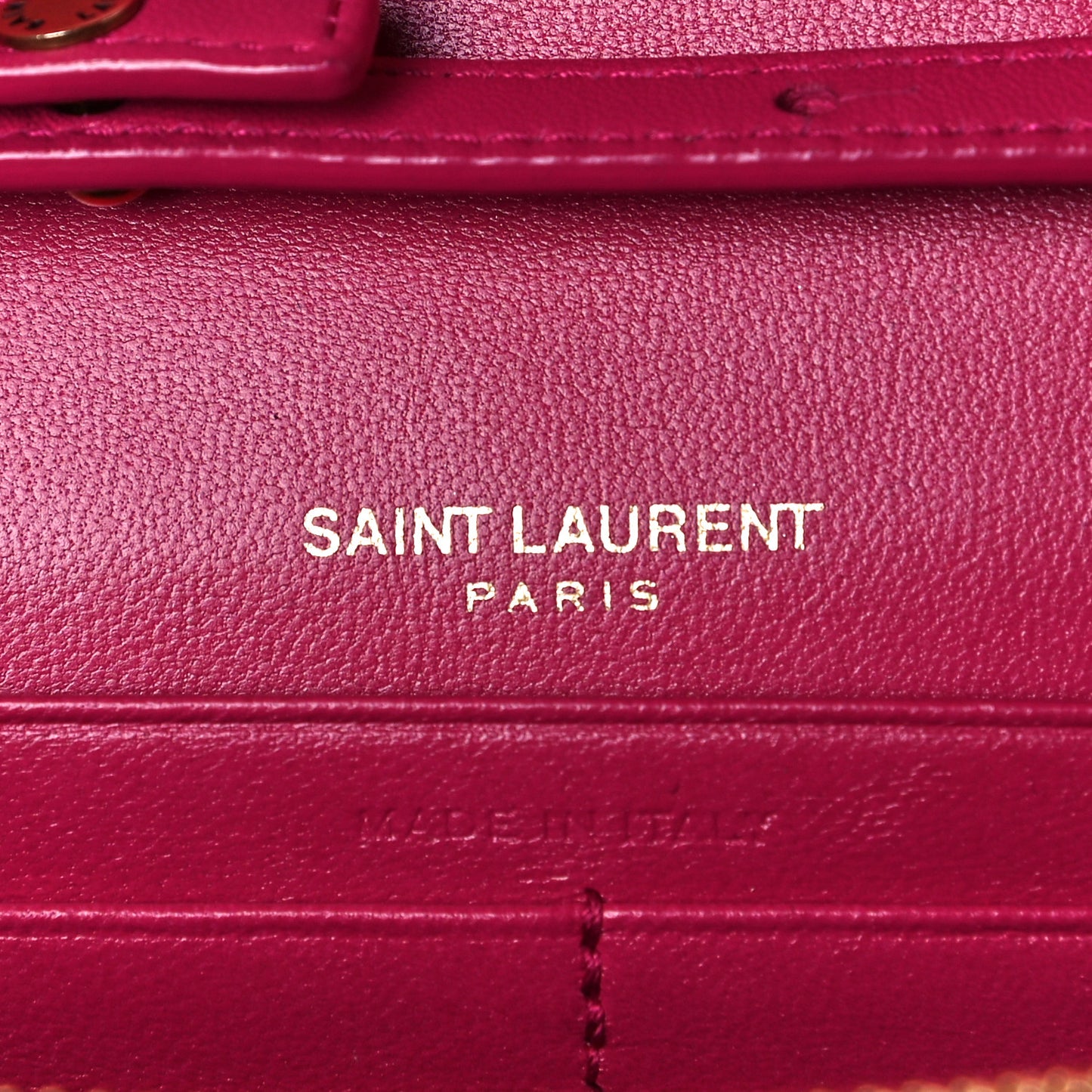 Patent Calfskin Monogram Kate Wallet On Chain Fresh Fuxia