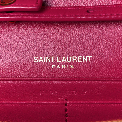 Saint Laurent Patent Calfskin Monogram Kate Wallet On Chain Fresh Fuxia 6 of 7