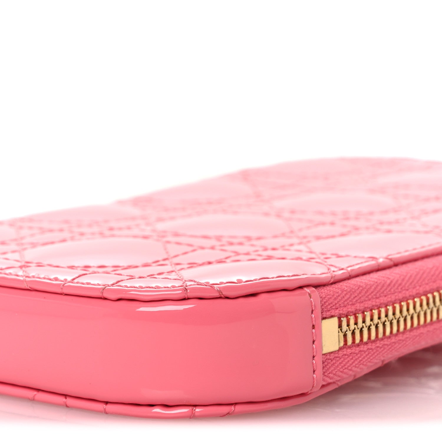 Christian Dior Patent Cannage Lady Dior Phone Holder Pink 10 of 11