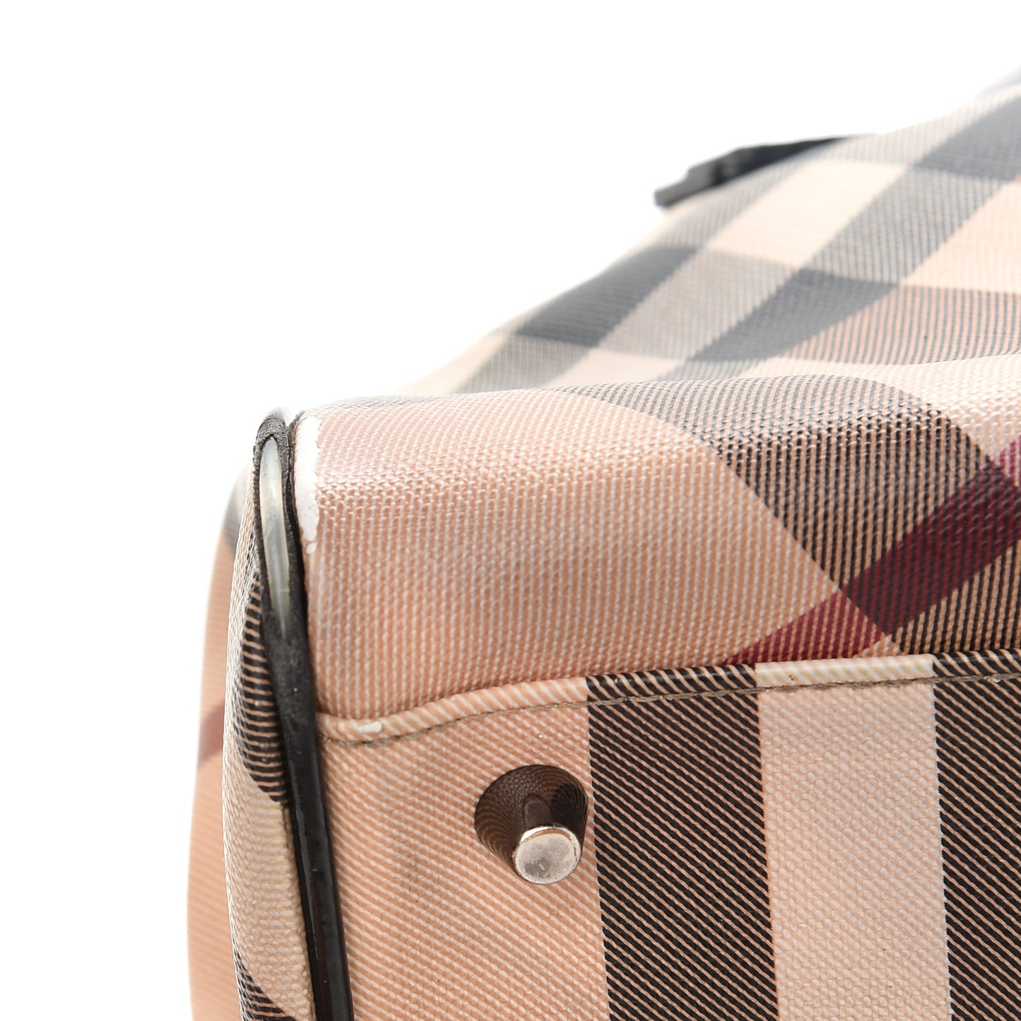 Patent Trim Supernova Check Medium Melbury Tote Black