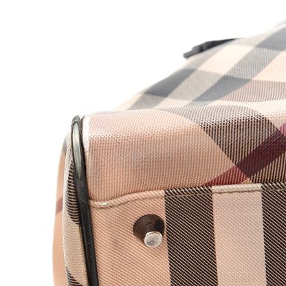 Burberry Patent Trim Supernova Check Medium Melbury Tote Black 7 of 14