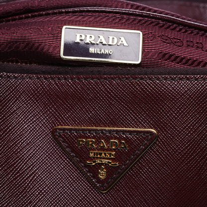 Prada Saffiano Lux Extra Large Galleria Double Zip Tote Cherry 8 of 17