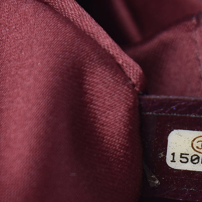 Chanel Glazed Calfskin Stitched On The Road Flap Plum 7 of 10