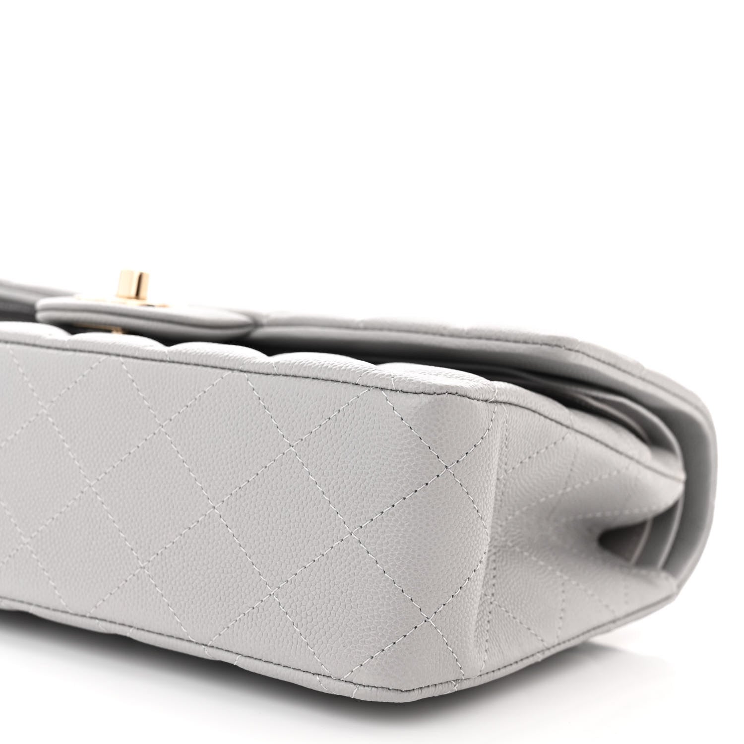 Chanel Caviar Quilted Medium Double Flap Grey 10 of 11