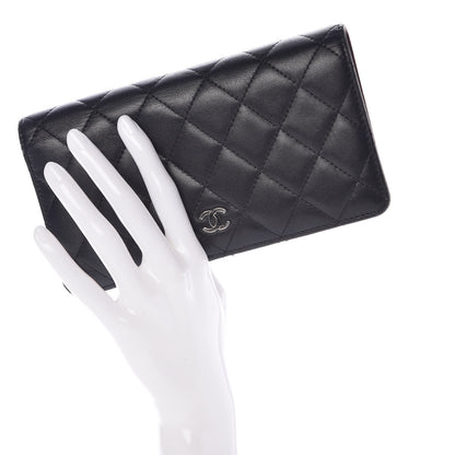 Chanel Lambskin Quilted Yen Wallet Black 2 of 19