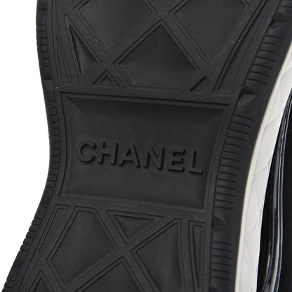 Chanel Velvet Calfskin Mixed Fibers CC Sneakers 39.5 Black 7 of 9