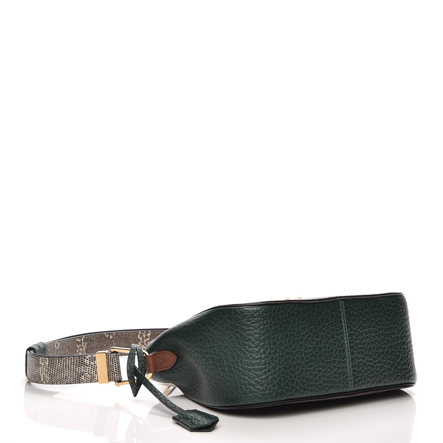 Ostrich Lizard Majestueux Shoulder Bag Vert