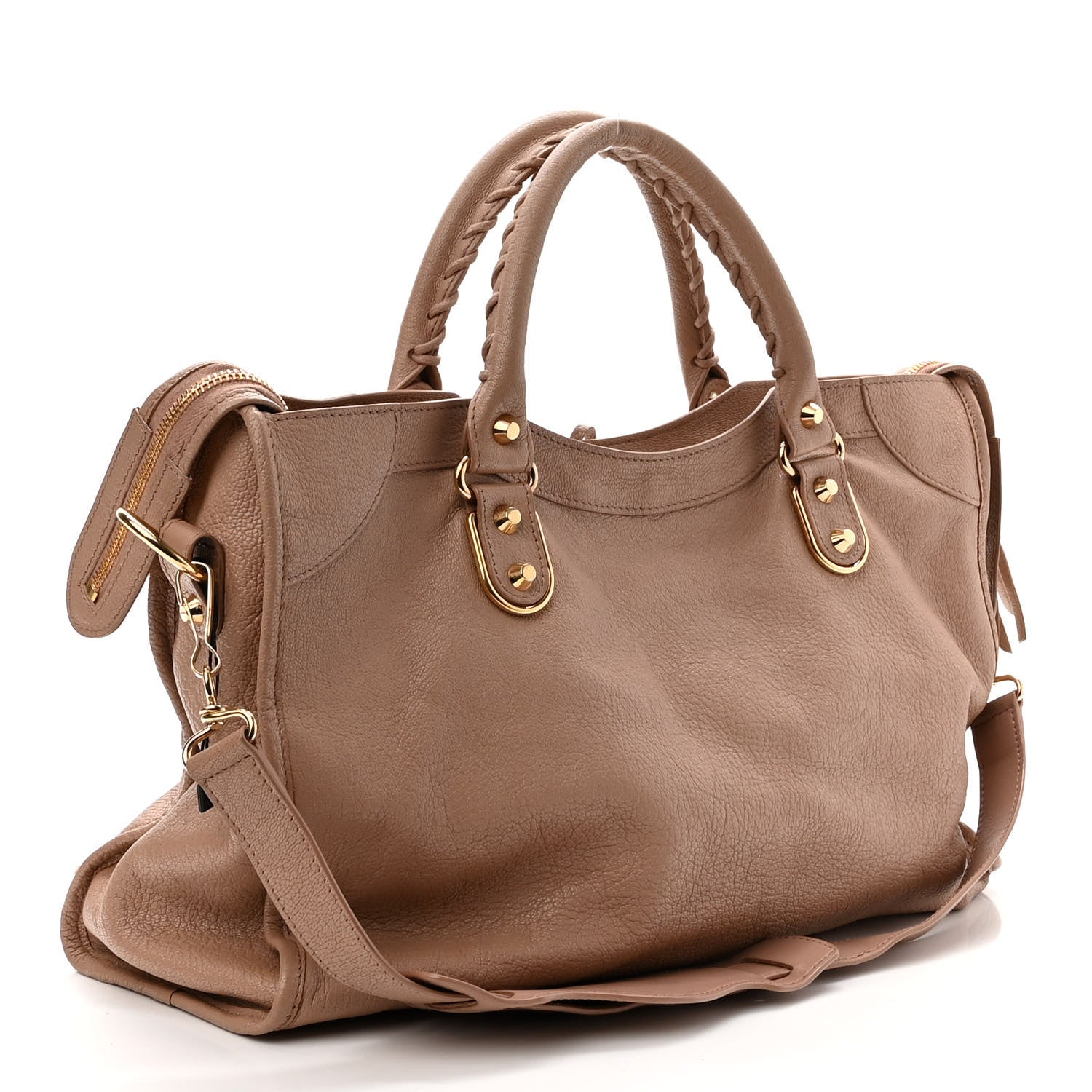 Balenciaga Chevre Gold Metallic Edge Hardware City Rose Des Sables 3 of 10
