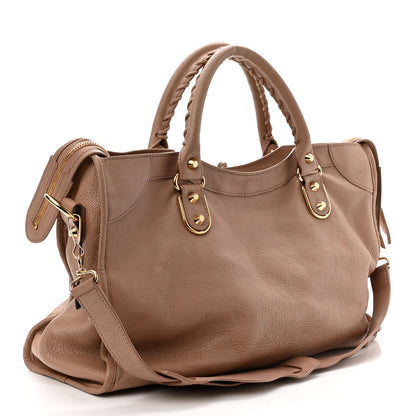 Balenciaga Chevre Gold Metallic Edge Hardware City Rose Des Sables 3 of 10