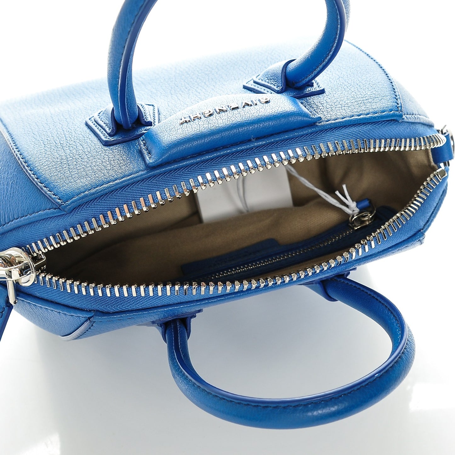 Sugar Goatskin Mini Antigona Indigo Blue