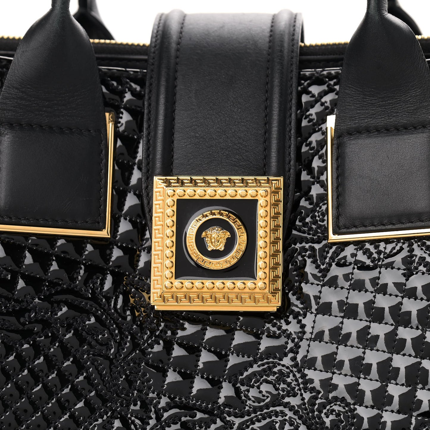 Patent Micro Vanitas Icon Handbag Black