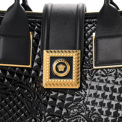 Versace Patent Micro Vanitas Icon Handbag Black 7 of 11