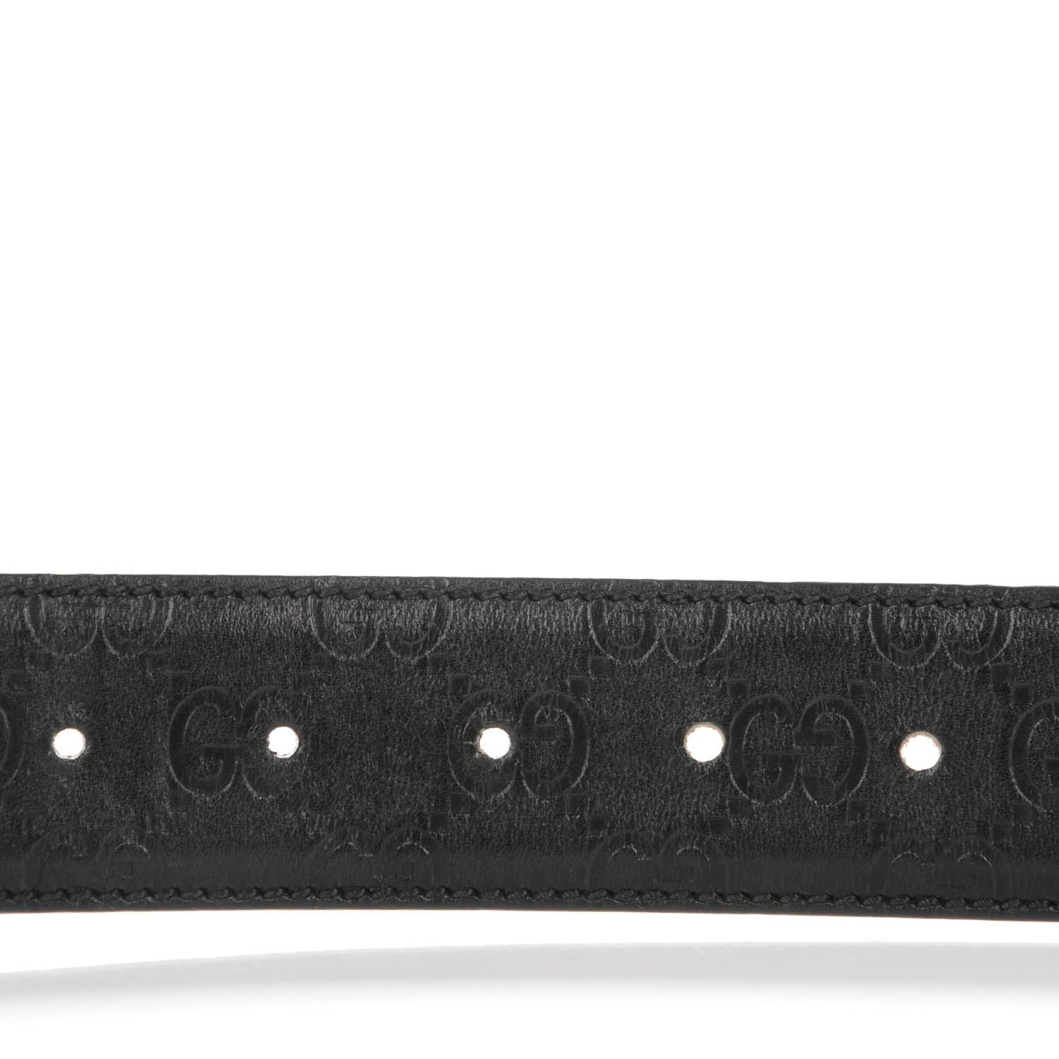 Gucci Guccissima Interlocking G Belt 85 34 Black 5 of 5