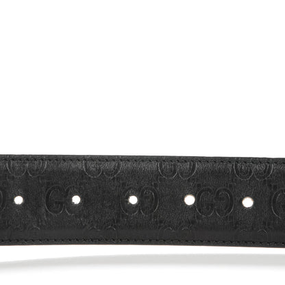 Gucci Guccissima Interlocking G Belt 85 34 Black 5 of 5