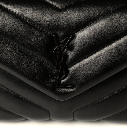 Saint Laurent Calfskin Y Quilted Monogram Toy Loulou Crossbody Bag Black 6 of 7
