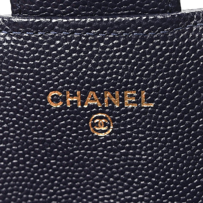 Chanel Caviar Quilted Large Gusset Flap Wallet Navy 6 of 12