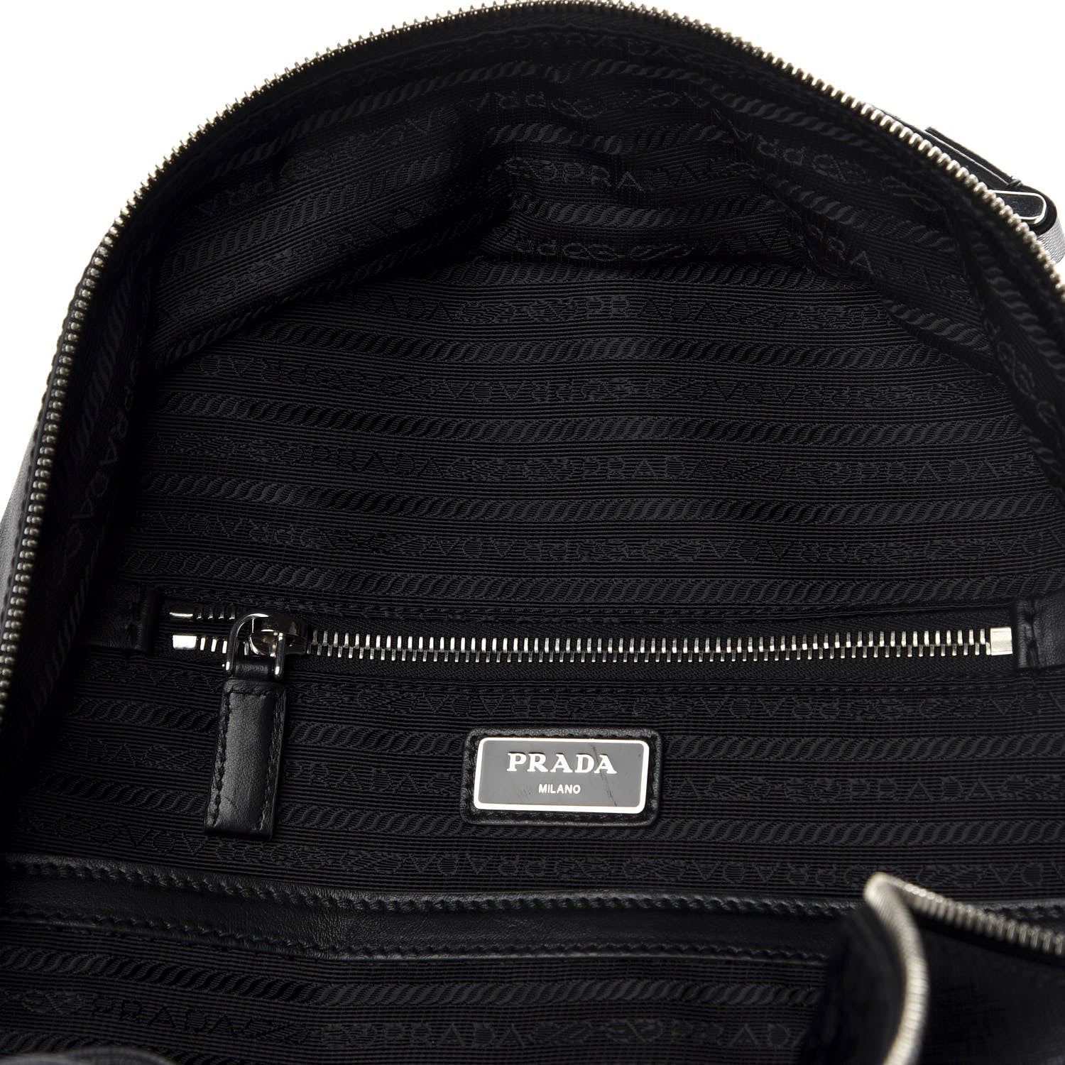 Prada Saffiano Travel Backpack Black 5 of 10