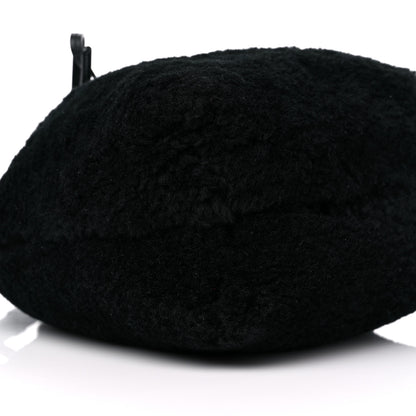 Mansur Gavriel Shearling Mini Bucket Bag Black 7 of 10