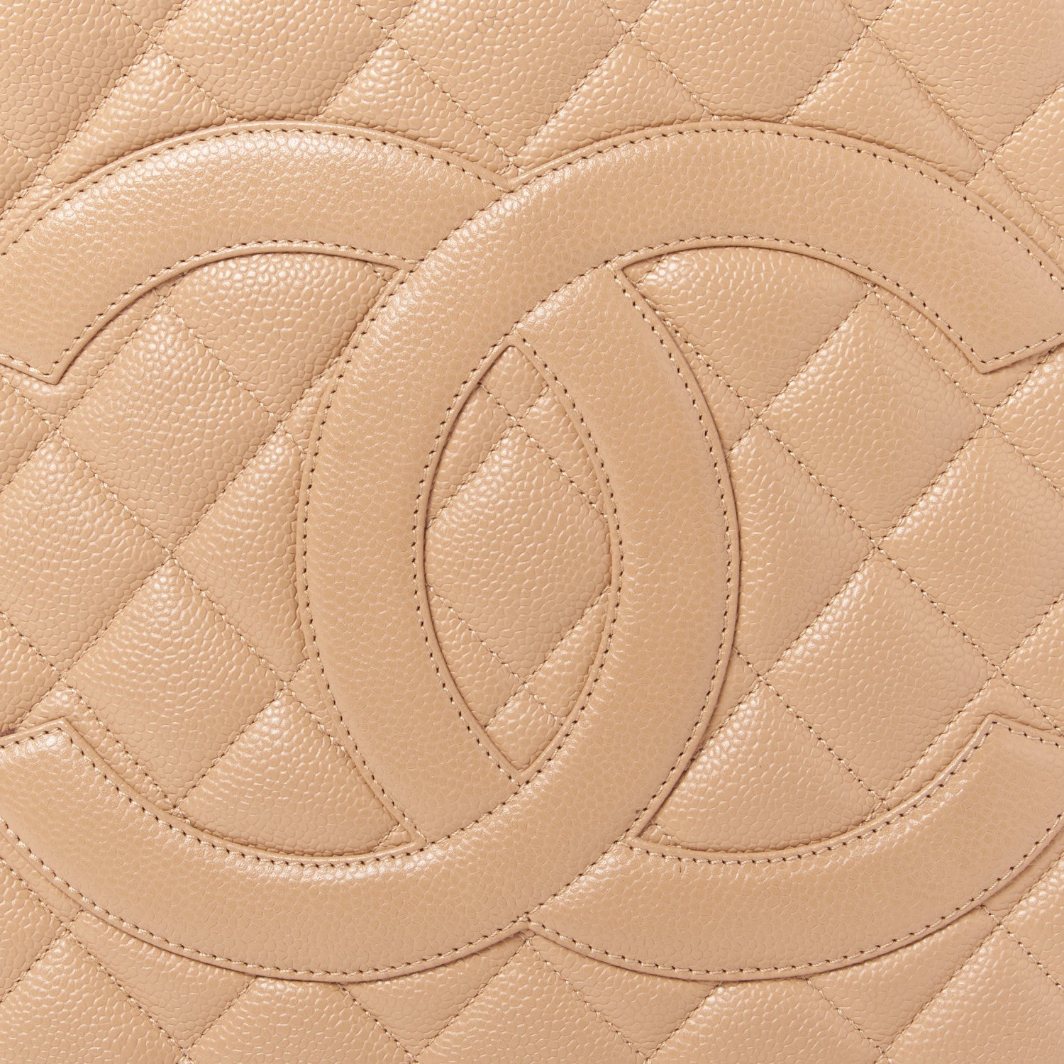 Chanel Caviar Quilted Medallion Tote Beige 7 of 9