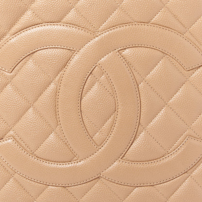 Chanel Caviar Quilted Medallion Tote Beige 7 of 9