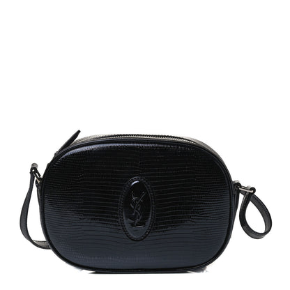 Saint Laurent Calfskin Lizard Embossed Le 61 Camera Bag Black 1 of 4