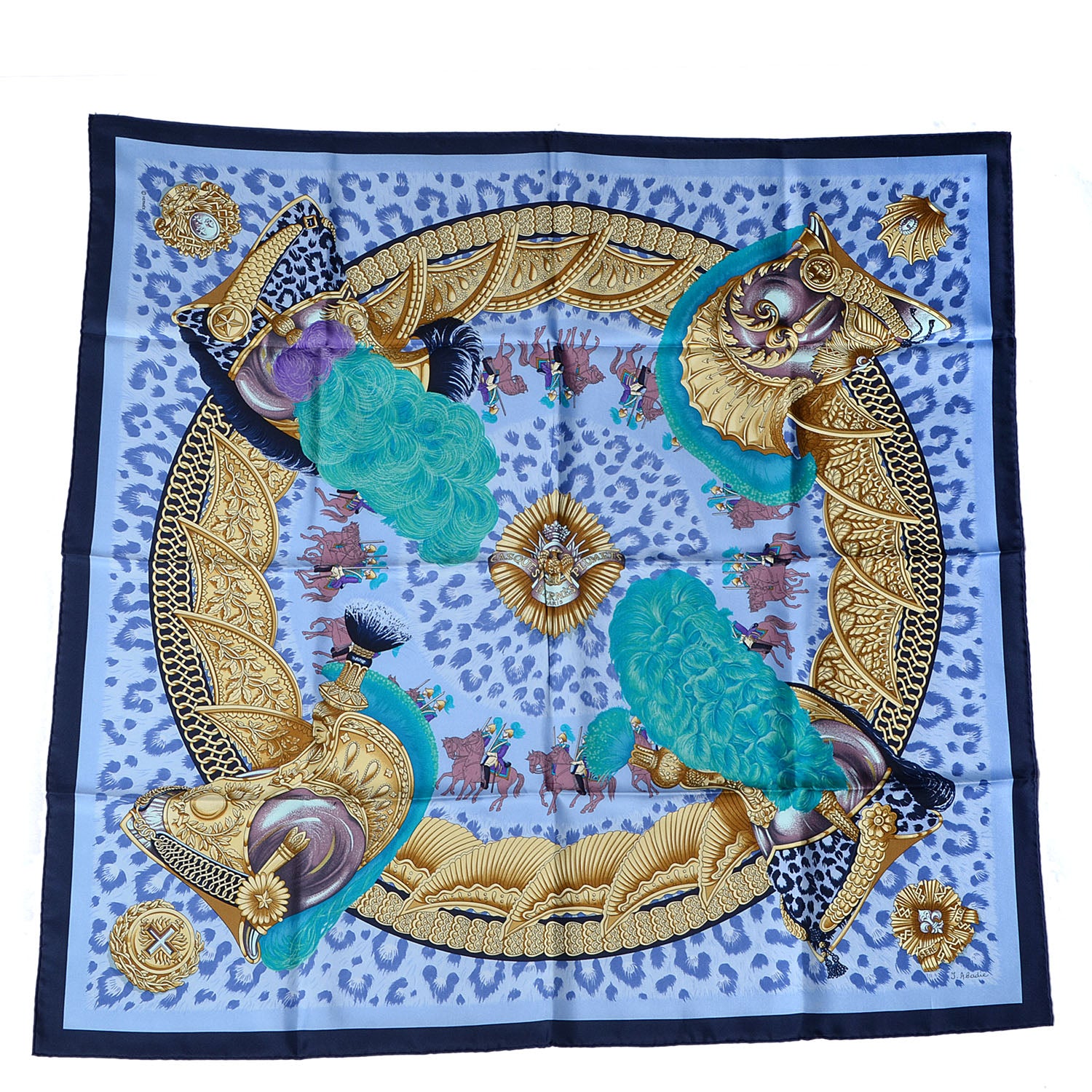 Hermes Silk Casques et Plumets Scarf 90 2 of 6