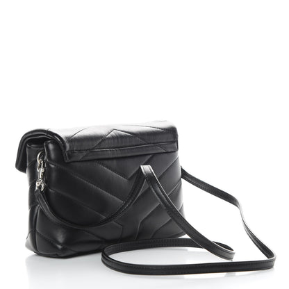 Saint Laurent Calfskin Y Quilted Monogram Toy Loulou Crossbody Bag Black 3 of 10