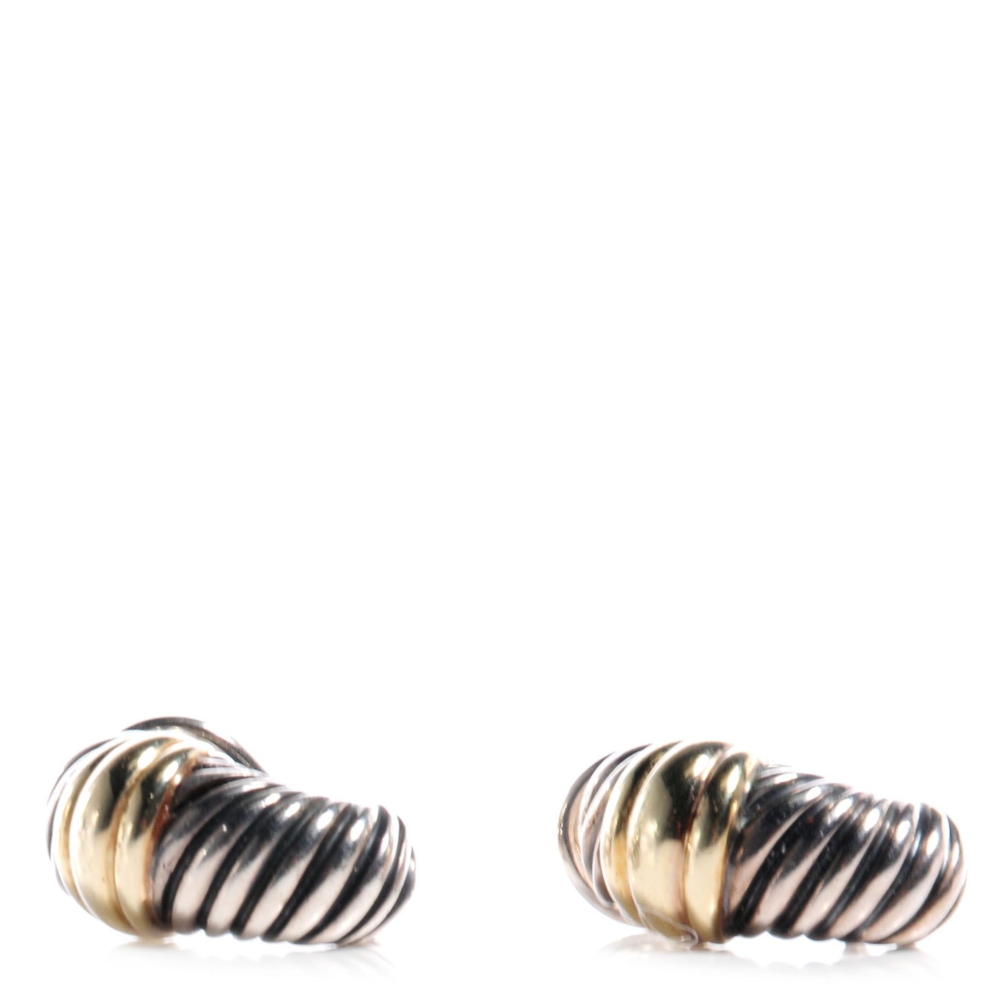 14k Gold and Sterling Silver Small Thoroughbred Shrimp Earrings