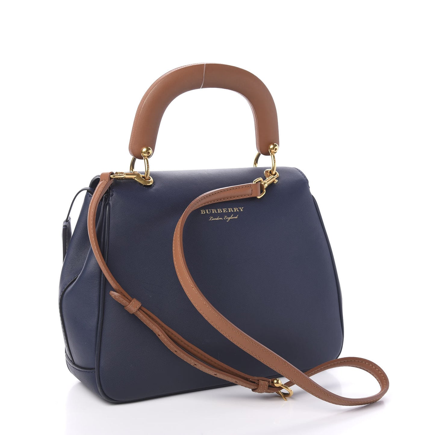 Trench Calfskin Medium DK88 Top Handle Bag Ink Blue