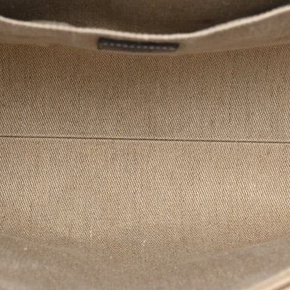 Chloe Linen Calfskin Medium Woody Ribbon Tote White Blue 5 of 13