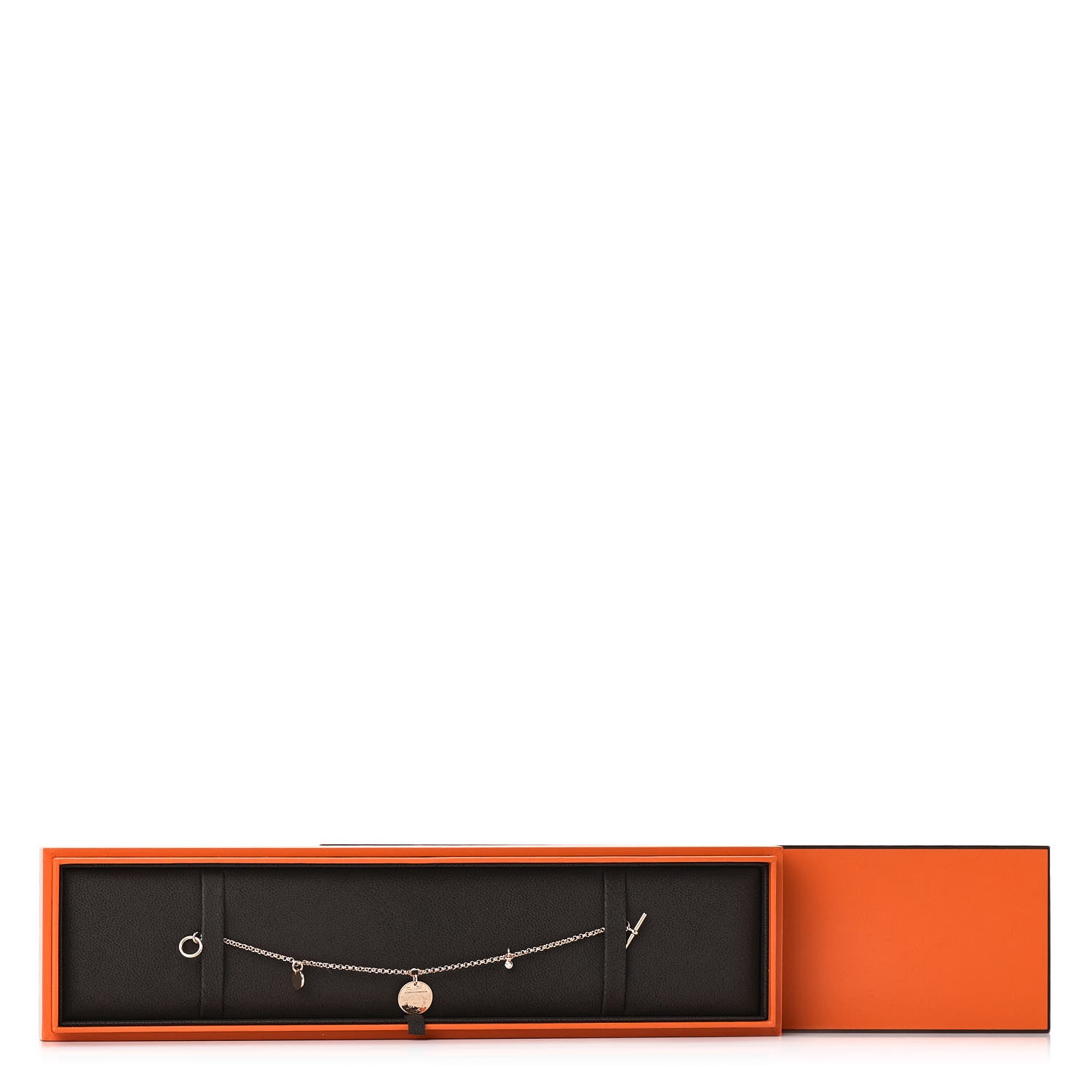 Hermes 18K Rose Gold Diamond PM Ex-Libris Bracelet ST 6 of 6
