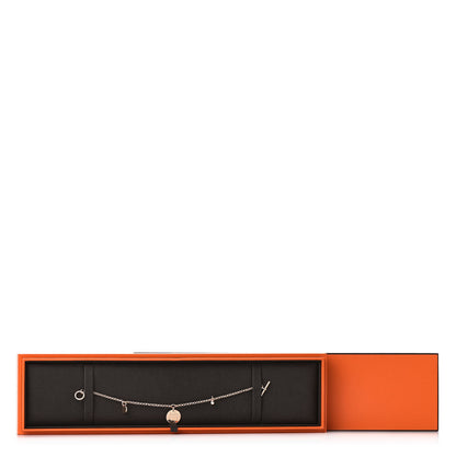 Hermes 18K Rose Gold Diamond PM Ex-Libris Bracelet ST 6 of 6