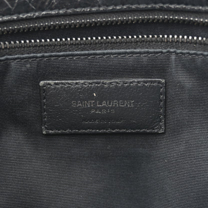 Saint Laurent Crinkled Calfskin Matelasse Monogram Large Niki Chain Satchel Black 6 of 12
