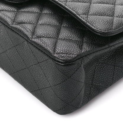 Chanel Caviar Quilted Medium Double Flap Black 11 of 12