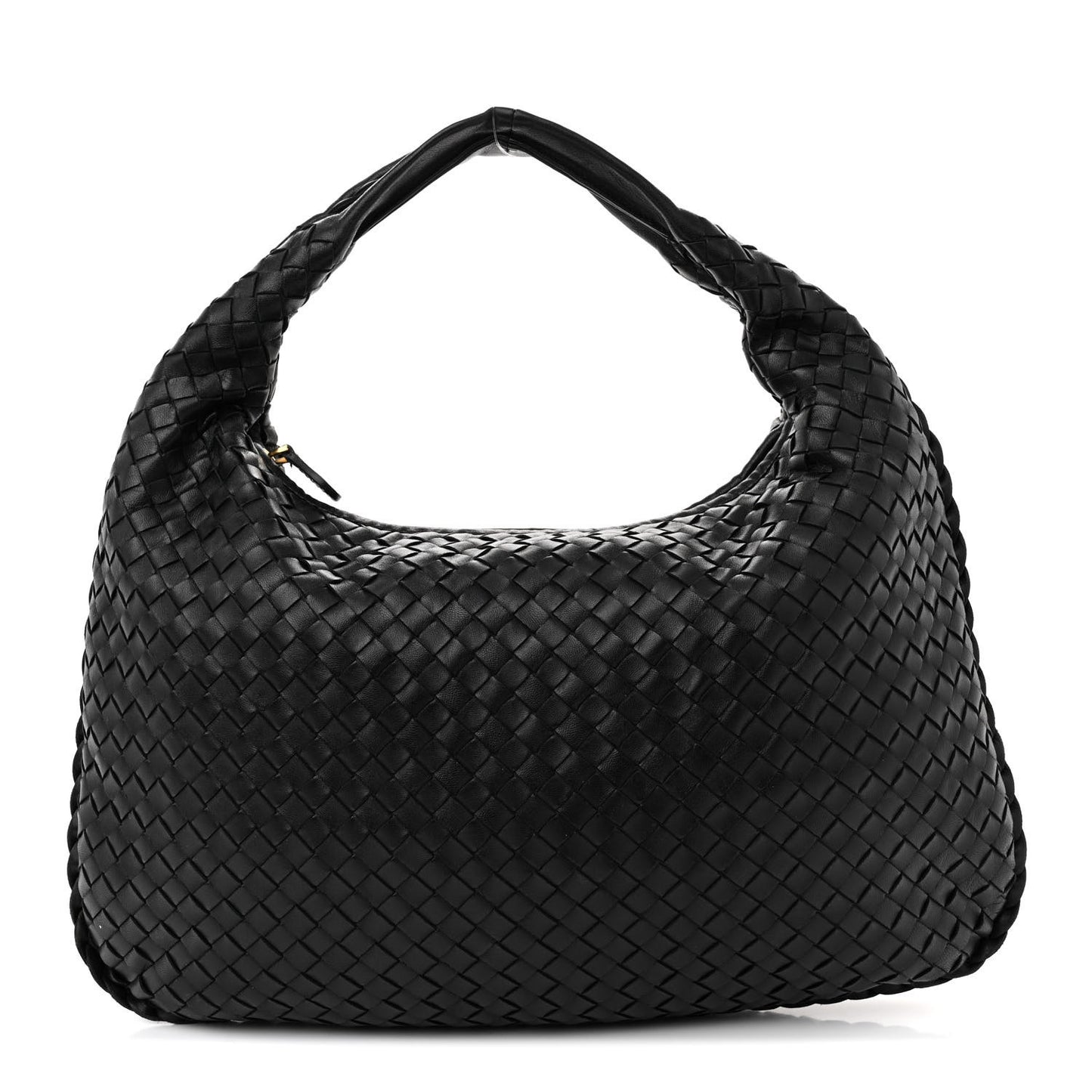 Nappa Intrecciato Medium Veneta Hobo Black