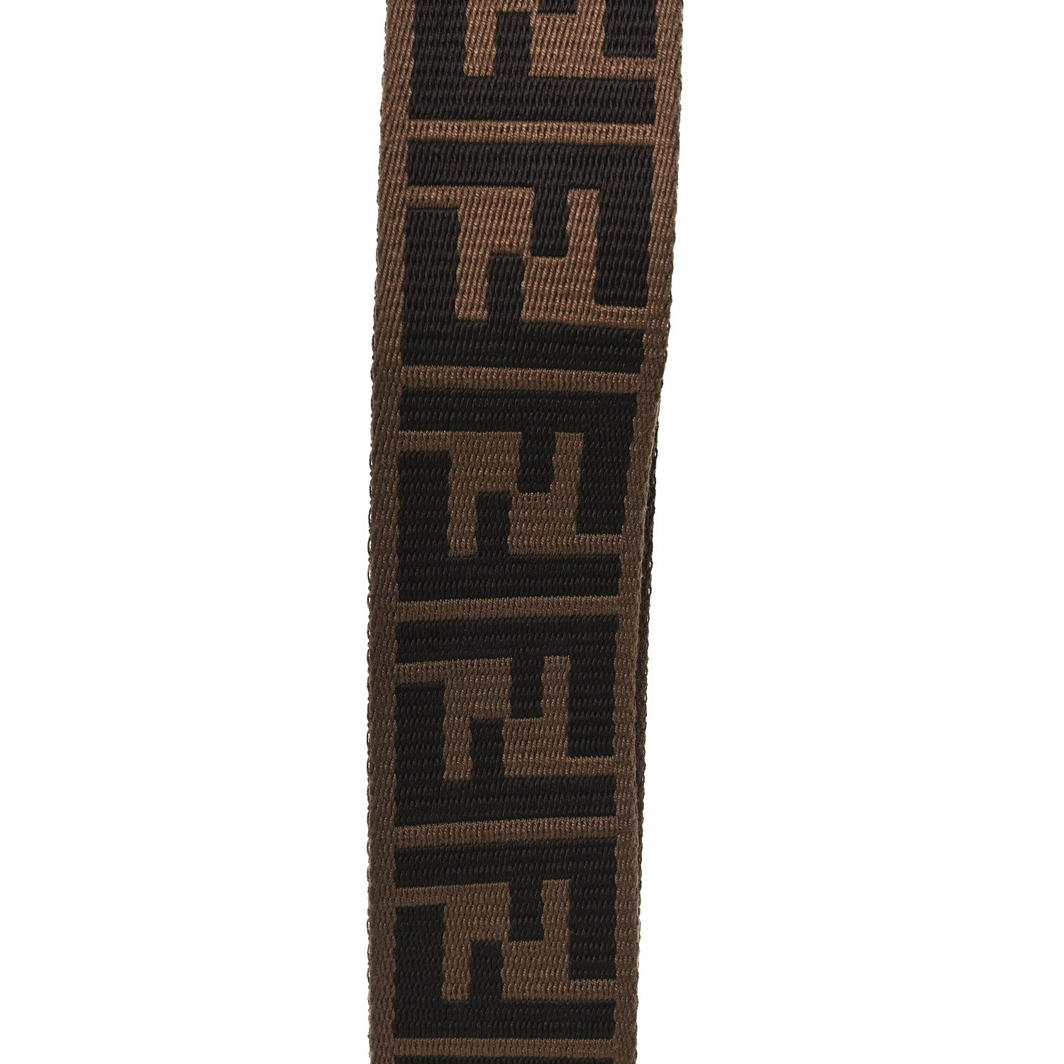 Fendi Ribbon Vitello Seta FF 1974 Adjustable Strap You Fango Marrone Black 5 of 5