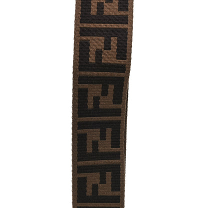 Fendi Ribbon Vitello Seta FF 1974 Adjustable Strap You Fango Marrone Black 5 of 5