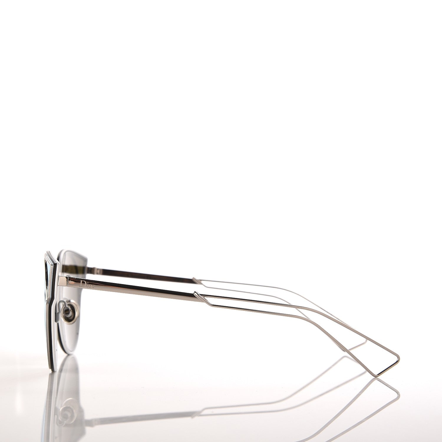 Christian Dior Sculpt Mirrored Cat Eye Sunglasses Shiny Palladium 3 of 7