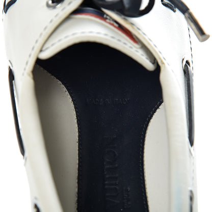 Louis Vuitton Calfskin Rubber Mens Americas Cup Marine Boat Shoe 7 White 9 of 23