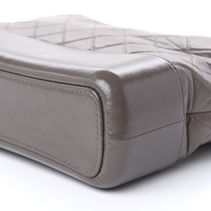 Chanel Aged Calfskin Quilted Medium Gabrielle Hobo Gray 9 of 10