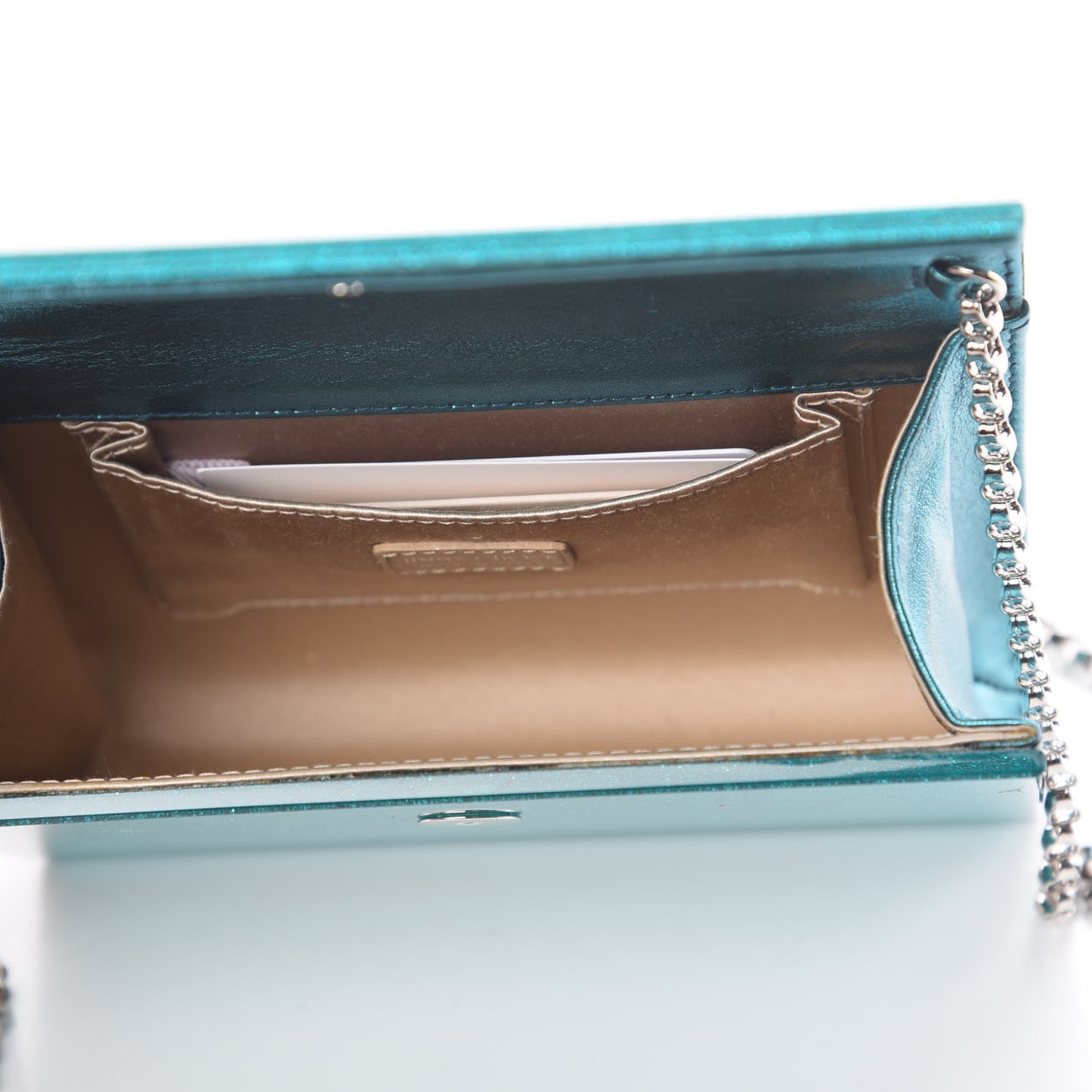 Acrylic Glitter Candy Clutch Turquoise
