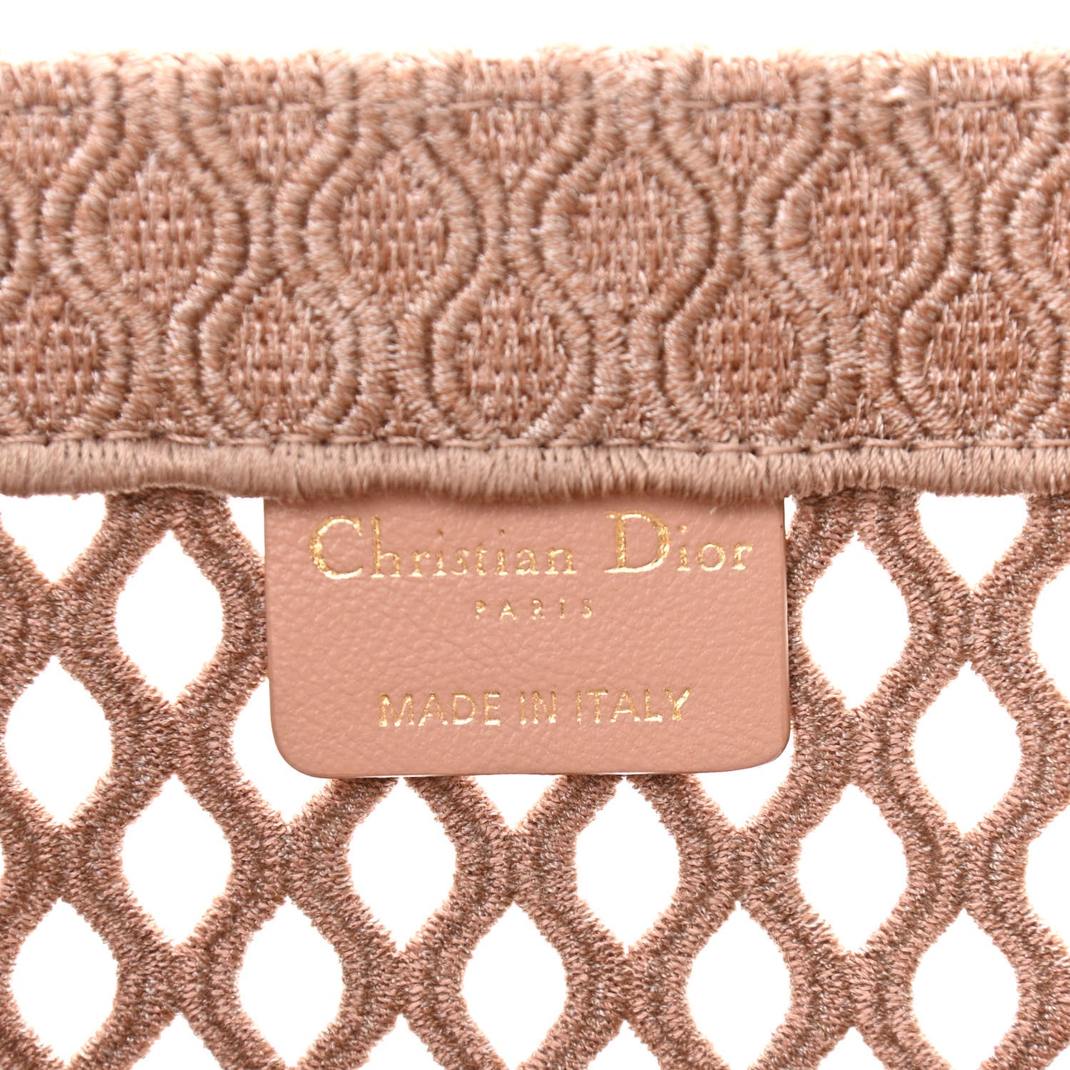 Christian Dior Mesh Embroidered Medium Book Tote Clay 6 of 10