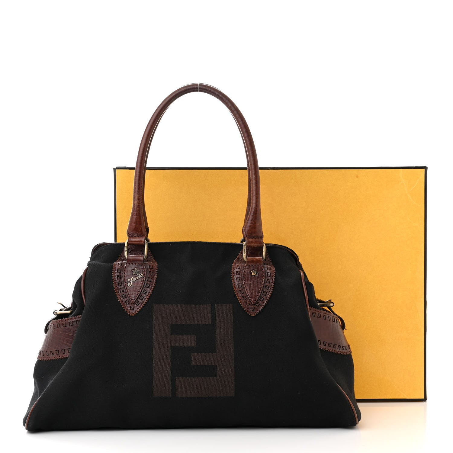 Fendi Canvas Bag De Jour Tote Black Tobacco 21 of 21